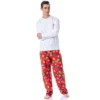 Mens' Super Mario Yoshi Christmas Present Tossed Print Sleep Pajama Pants
