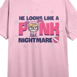 A Christmas Story Me Looking Like A Pink Nightmare Women's Pink Short Sleeve Sleep Shirt