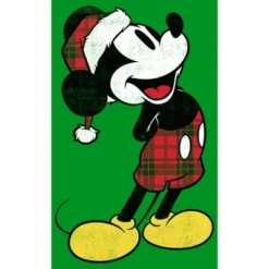 Boy's Disney Mickey Going Plaid For Christmas T-Shirt