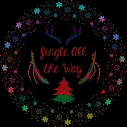 Men's Design By Humans Christmas Jingle All The Way Snowflake Circle By Famenxt Tank Top