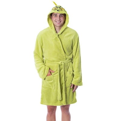 Dr. Seuss The Grinch Who Stole Christmas Adult Costume Character Fleece Robe - Image 6