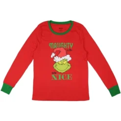 Dr. Seuss Womens' The Grinch Who Stole Christmas New Nice Lounge Pajama Sets