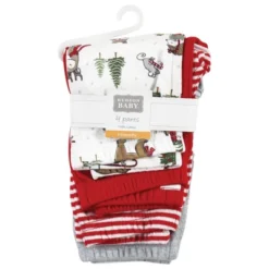 Hudson Baby Unisex Baby Cotton Pants, Christmas Forest
