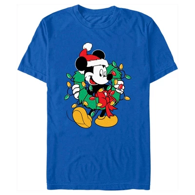 Men's Mickey & Friends Santa Christmas Wreath T-Shirt - Image 3