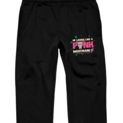 A Christmas Story He Looks Like A Pink Nightmare Men's Black Sleep Pajama Pants