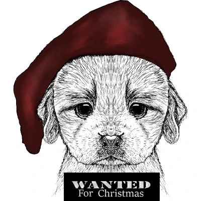 Junior's Design By Humans Christmas Dog By Msmart T-Shirt