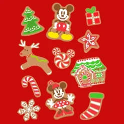 Boy's Mickey & Friends Christmas Gingerbread Cookies Collage T-Shirt