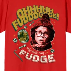 A Christmas Story Ohh Fudge Women's Red Graphic Tee