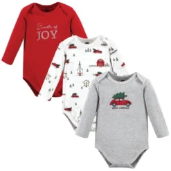Hudson Baby Unisex Baby Cotton Long-Sleeve Bodysuits, Christmas Scene -Opposuits Store GUEST d51bf804 3acc 459e a8f7 c69195fce301