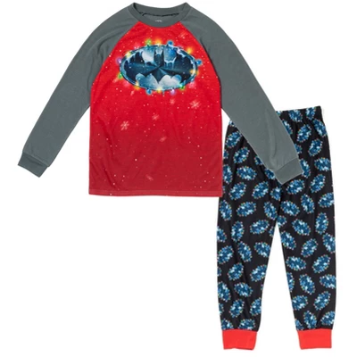 DC Comics Justice League Batman Christmas, Pajama Shirt And Pants Sleep Set Toddler - Image 6
