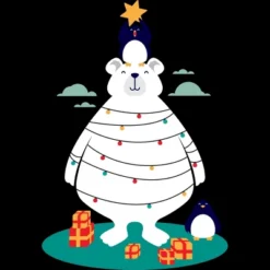 Men's Design By Humans Christmas In Arctic By StevenToang Tank Top