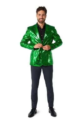 Suitmeister Men's Christmas Blazer - Sequins Green - Image 2