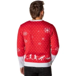 Scooby Doo Men's Ruh-Roh! Santa Scooby Christmas Ugly Sweater Knit Pullover