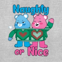 Women's Care Bears Christmas Cheer Bear And Grumpy Bear Naughty Or Nice T-Shirt