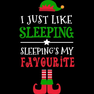 Women's Design By Humans I Just Like Sleeping Funny Christmas Elf By Jeje1982 Racerback Tank Top