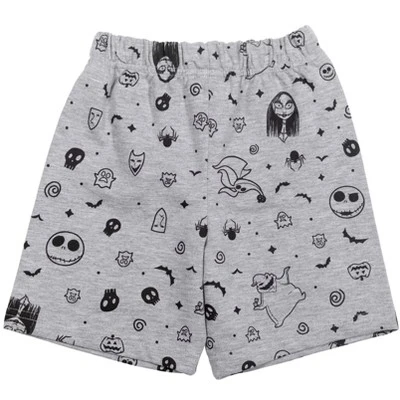 Disney Nightmare Before Christmas Jack Skellington T-Shirt Shorts Black/Gray - Image 3
