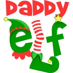 Men's Design By Humans Daddy Elf Christmas By Personalized Tank Top