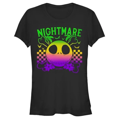 Junior's The Nightmare Before Christmas EST. 1993 Neon Rainbow Jack T-Shirt - Image 3