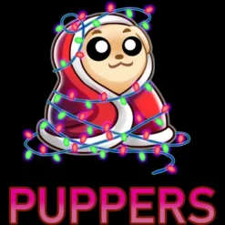 Women's Design By Humans Comfy Christmas Pupper By Puppers Racerback Tank Top