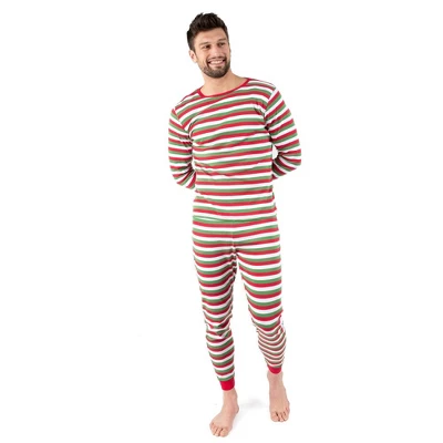 Leveret Mens Two Piece Cotton Striped Christmas Pajamas 7 Leveret Mens Two Piece Cotton Striped Christmas Pajamas - Image 5