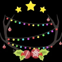 Women's Design By Humans Christmas Deer By Reivchan Racerback Tank Top