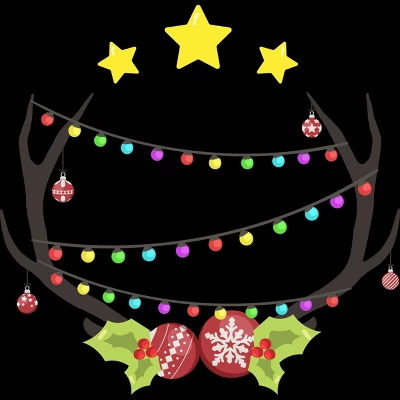 Women's Design By Humans Christmas Deer By Reivchan Racerback Tank Top