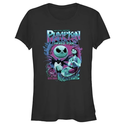 Junior's The Nightmare Before Christmas Jack Skellington's World Tour T-Shirt - Image 3