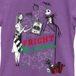 Girl's The Nightmare Before Christmas Fright Christmas Jack And Sally T-Shirt