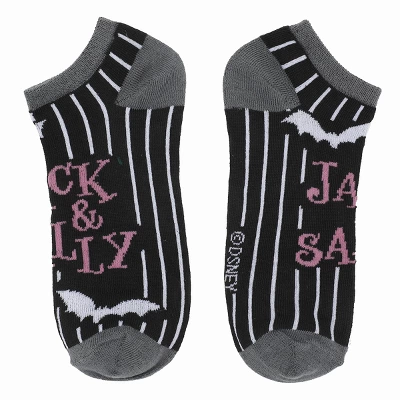 Nightmare Before Christmas Jack & Sally Adult Ankle Socks (Pack Of 5) - Image 4