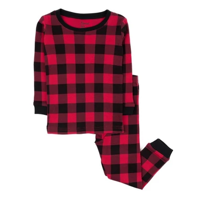 Leveret Kids Two Piece Cotton Plaid Christmas Pajamas - Image 4