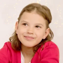 Girls' Jolly Christmas Santa Standard Sterling Silver Earrings - In Season Jewelry