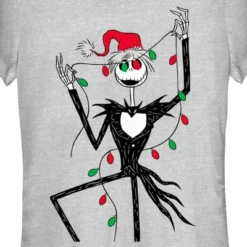 Junior's The Nightmare Before Christmas Jack Christmas Lights T-Shirt