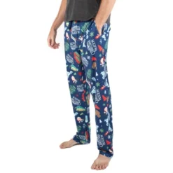 CHRISTMAS VACATION Logo All Over Print Mens Pajama Sleep Pants Loungewear