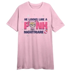 A Christmas Story Me Looking Like A Pink Nightmare Women's Pink Short Sleeve Sleep Shirt -Opposuits Store GUEST ee9082c5 59a9 4e74 9853 36fc06c63f9d