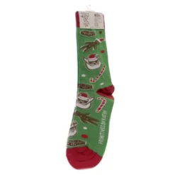 Apparel 14.5" Ugly Christmas Socks Candy Cane Cat Gingerbread - Socks