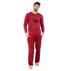 Leveret Mens Cotton Top Flannel Pant Christmas Pajamas -Opposuits Store GUEST f0f47115 b00b 460d bf6a bd2cfe4f23db