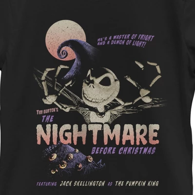 Girl's The Nightmare Before Christmas Jack Retro Movie Poster T-Shirt