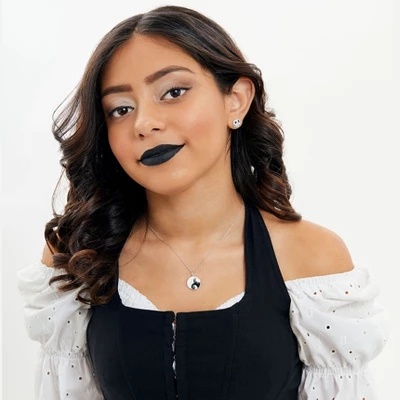 Disney The Nightmare Before Christmas Womens Sterling Silver And Cubic Zirconia Jack And Sally Moon Necklace, 18'' - Image 2