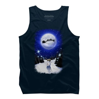 Men's Design By Humans Magical Snowman's Christmas Eve By BluedarkArt Tank Top - Image 5