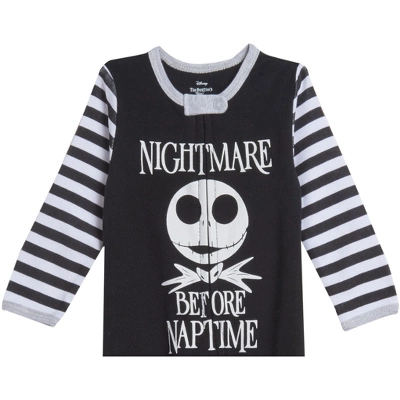 Disney Nightmare Before Christmas Jack Skellington Baby 2 Pack Zip Up Sleep N' Play Coveralls Newborn To Infant - Image 3