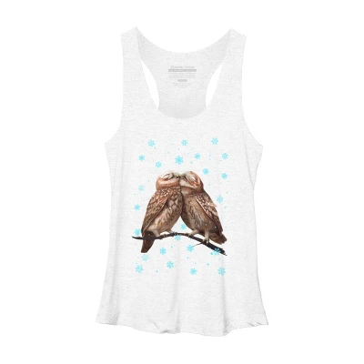 Women's Design By Humans Christmas Owl By Kodamorkovkart Racerback Tank Top - Image 5