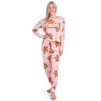 Marvel Avengers Groot Hulk Iron Man Captain America Spider Man Christmas Girls Fleece Pajama Shirt And Pants Adult - Image 5