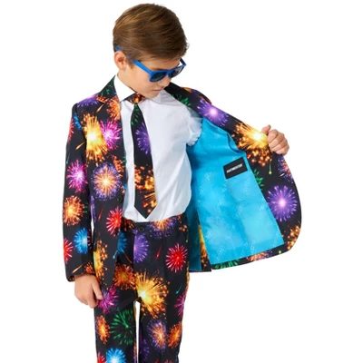 Suitmeister Boys Christmas Suit - Fireworks Black - Image 4