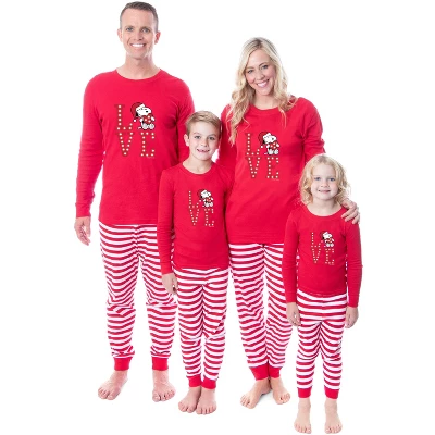 Peanuts Family Christmas Love Snoopy Santa Sleep 2 Piece Pajama Set Child - Image 5