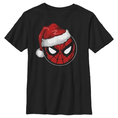 Boy's Marvel Christmas Spider-Man Santa Hat T-Shirt - Image 4