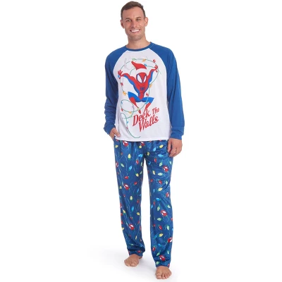 Marvel Spider-Man,Avengers Christmas Adult Pajama Shirt And Pants Sleep Set - Image 7