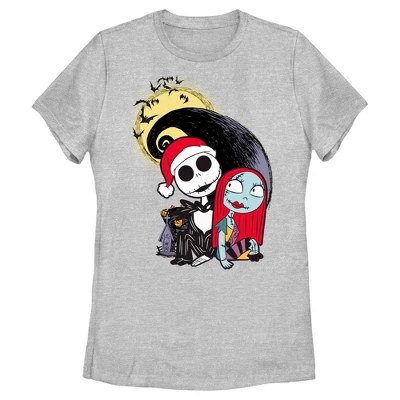 Women's The Nightmare Before Christmas Jack And Sally Christmas Portrait T-Shirt - Image 3