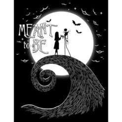 Men's The Nightmare Before Christmas Halloween Jack Skellington Sally Meant To Be Pull Over Hoodie