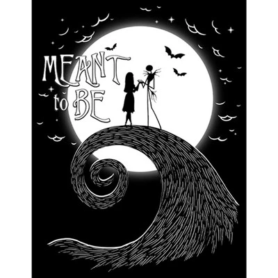 Men's The Nightmare Before Christmas Halloween Jack Skellington Sally Meant To Be Pull Over Hoodie