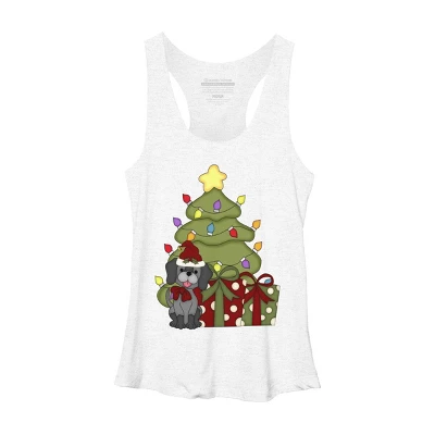 Women's Design By Humans Christmas Doggie By Realdealclipart Racerback Tank Top - Image 5